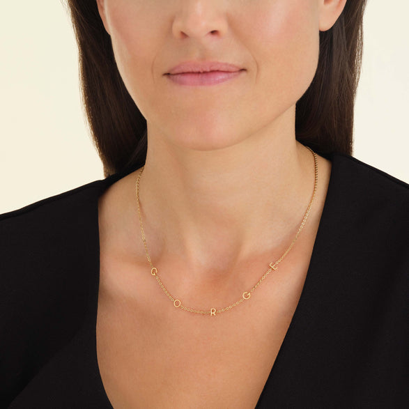 Rosefield 5 Charm Necklace Goudkleurig