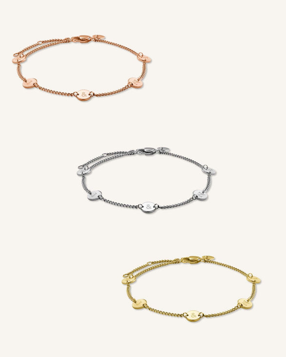 Rosefield 5 Coin Bracelet Goudkleurig