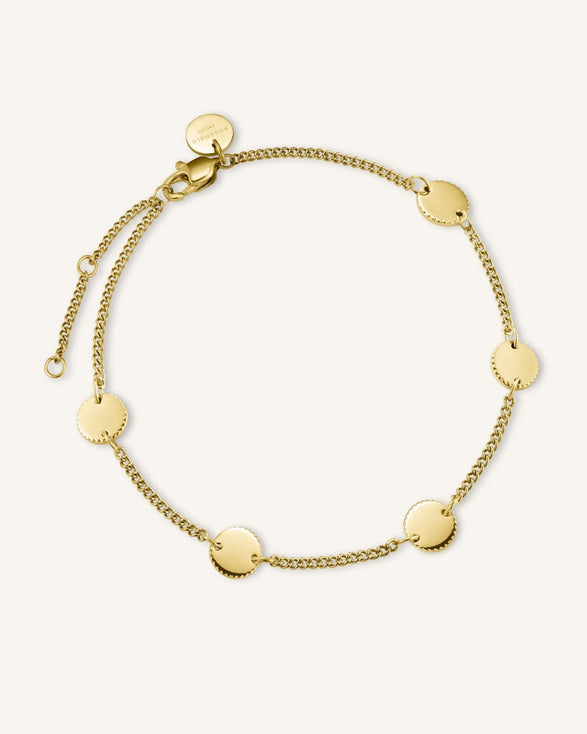 rosefield 5 Coin Bracelet Goudkleurig