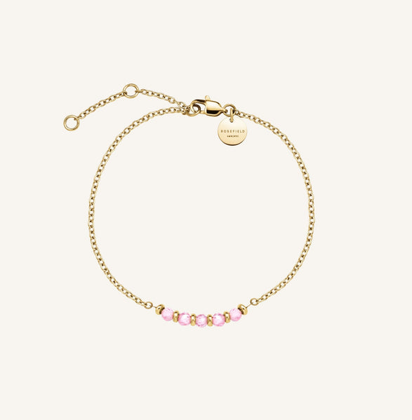 rosefield 5 Stone Bracelet Pink