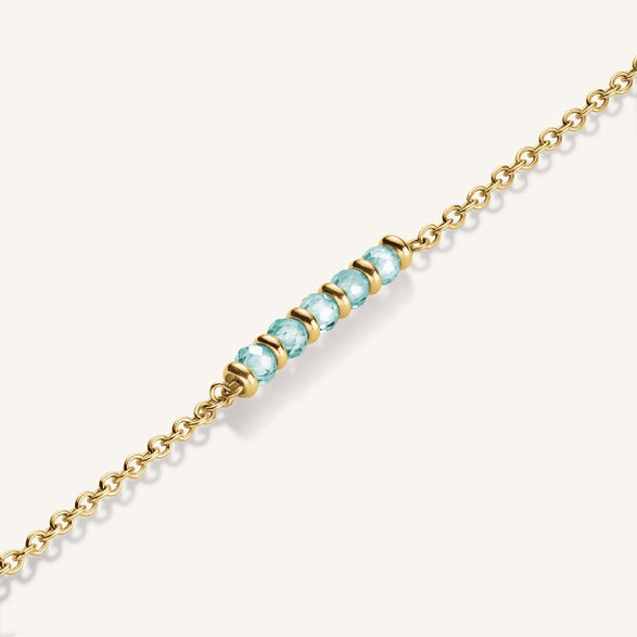 Rosefield 5 Stone Necklace Blue