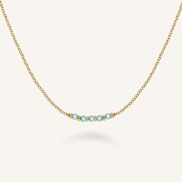 rosefield 5 Stone Necklace Blue