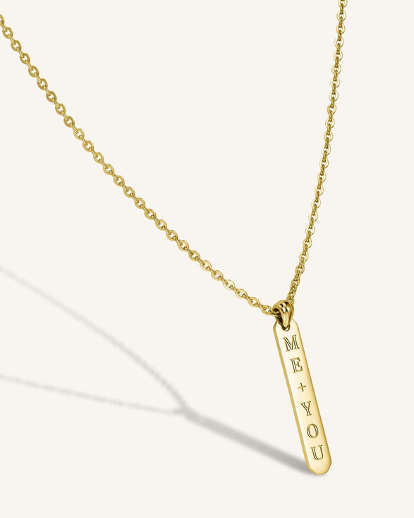 Rosefield Bar Necklace Goudkleurig