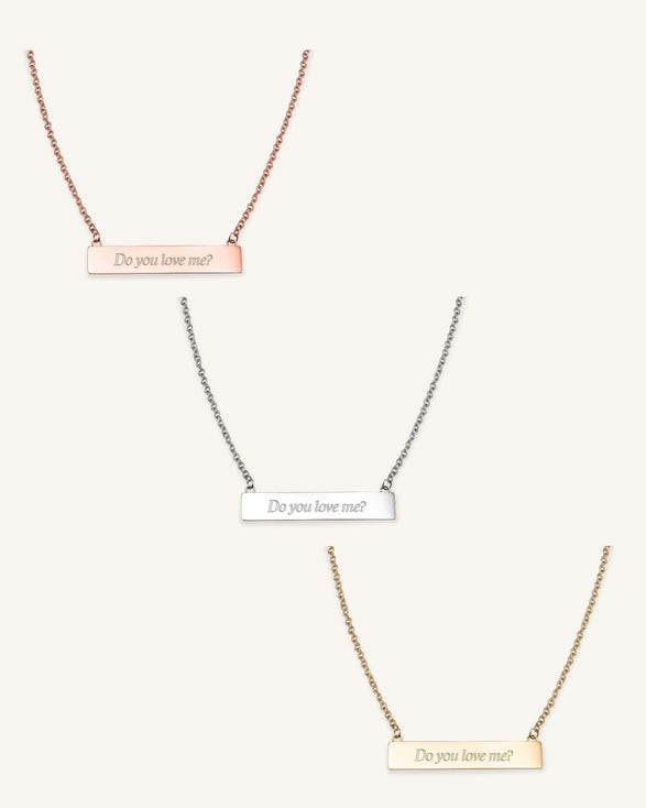 Rosefield Bar Necklace Rosé Goudkleurig