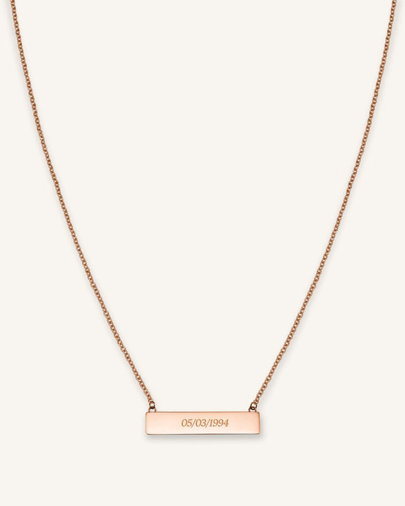 Rosefield Bar Necklace Rosé Goudkleurig