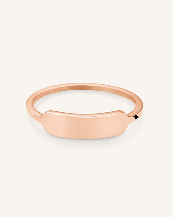 rosefield Bar Ring Rosé goudkleurig