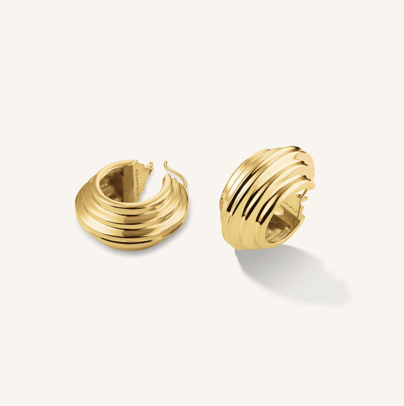 Rosefield Chunky Hoops Goudkleurig