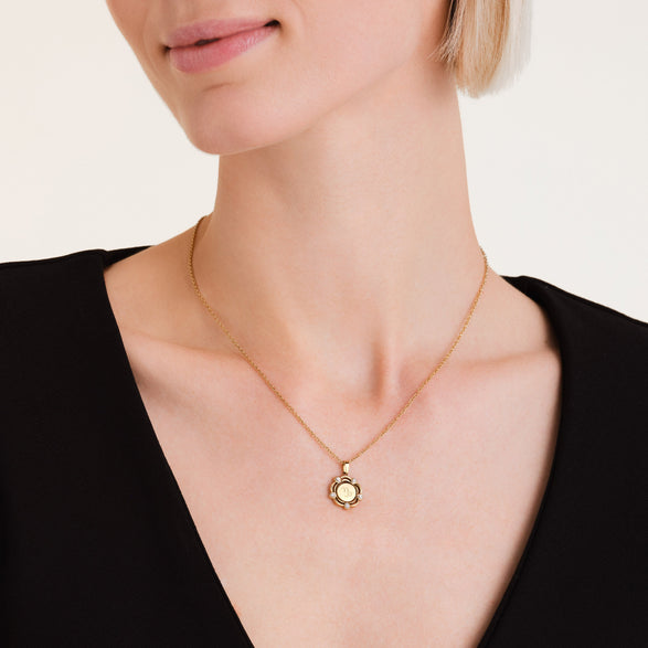 Rosefield Coin Drop Necklace Goud