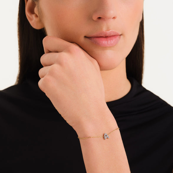 Rosefield Crystal Letter A Bracelet