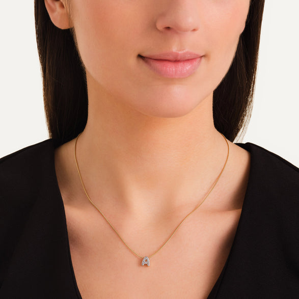 Rosefield Crystal Letter A Necklace