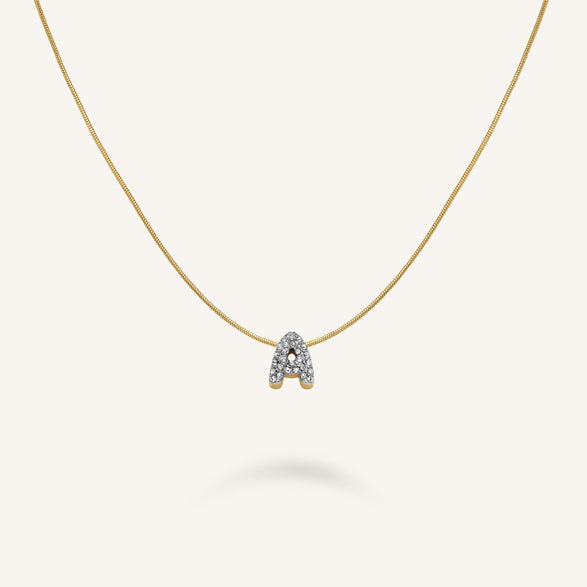 rosefield Crystal Letter A Necklace