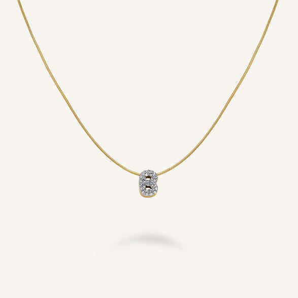 rosefield Crystal Letter B Necklace