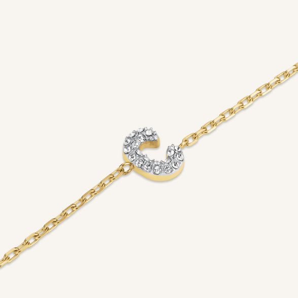 Rosefield Crystal Letter C Bracelet