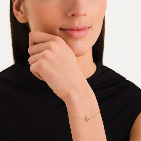 Rosefield Crystal Letter C Bracelet