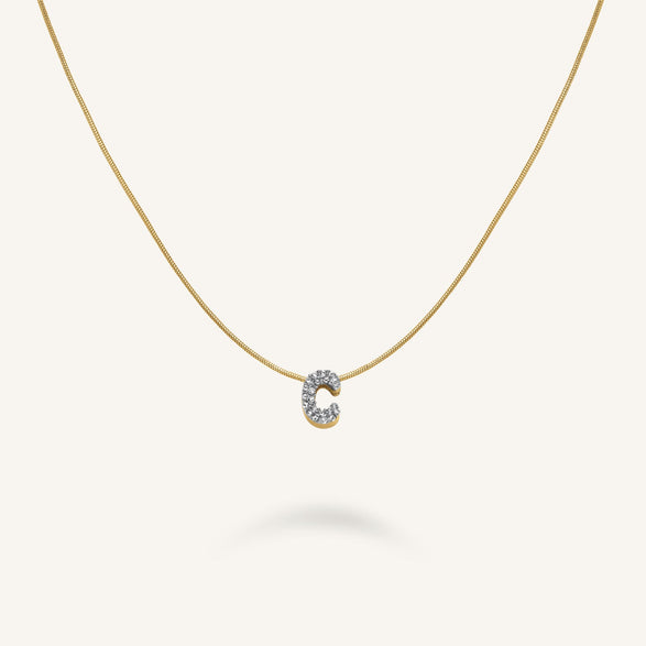 rosefield Crystal Letter C Necklace