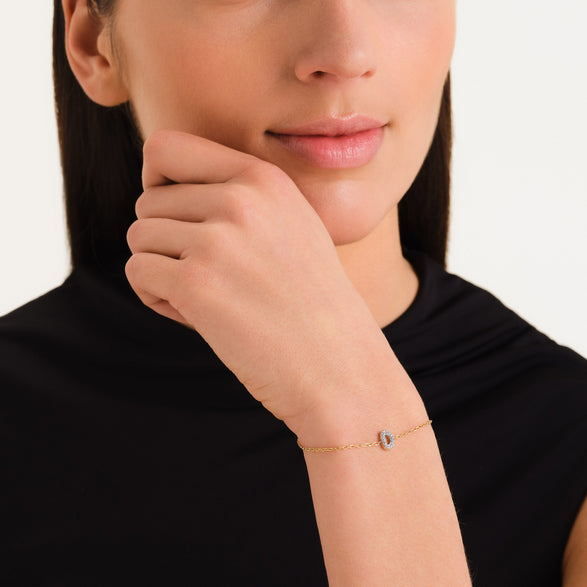 Rosefield Crystal Letter D Bracelet