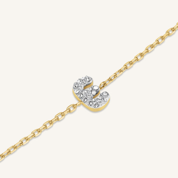 Rosefield Crystal Letter E Bracelet