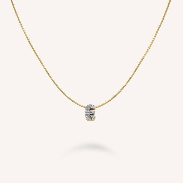rosefield Crystal Letter E Necklace