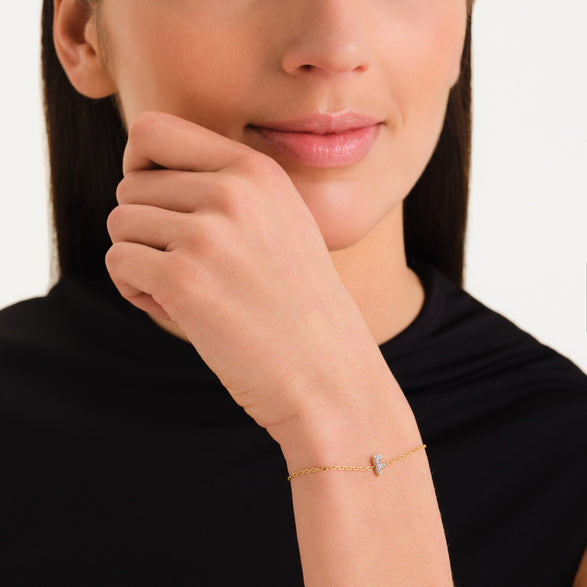 Rosefield Crystal Letter F Bracelet