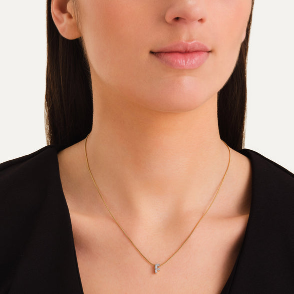 Rosefield Crystal Letter F Necklace