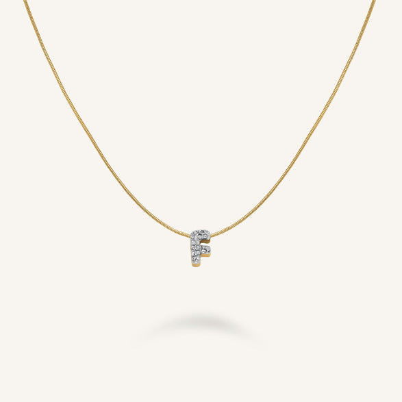 rosefield Crystal Letter F Necklace
