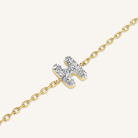 Rosefield Crystal Letter H Bracelet