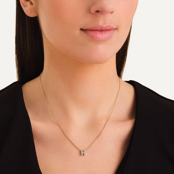 Rosefield Crystal Letter H Necklace