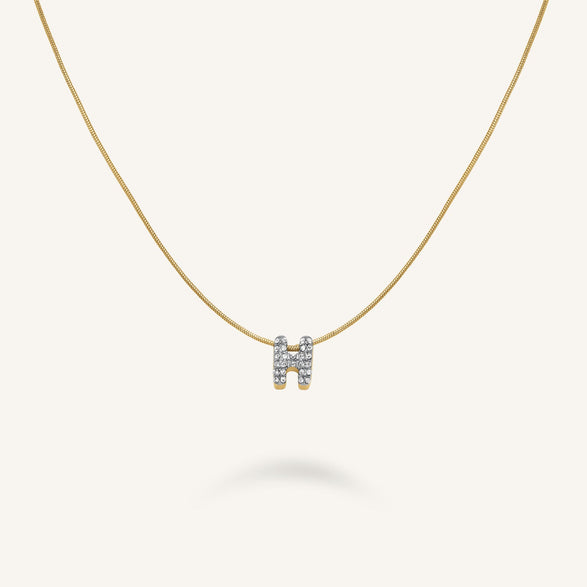 rosefield Crystal Letter H Necklace