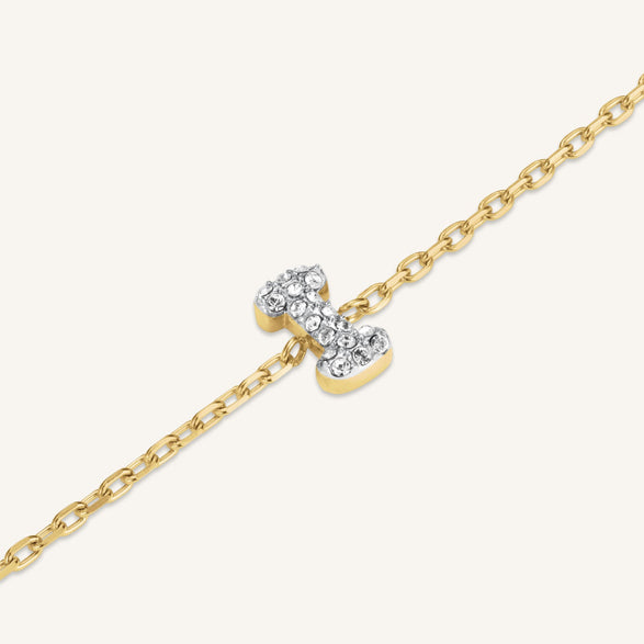 Rosefield Crystal Letter I Bracelet