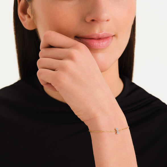 Rosefield Crystal Letter I Bracelet