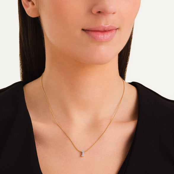 Rosefield Crystal Letter I Necklace