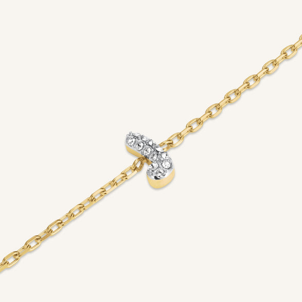Rosefield Crystal Letter J Bracelet