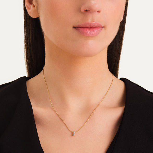 Rosefield Crystal Letter J Necklace