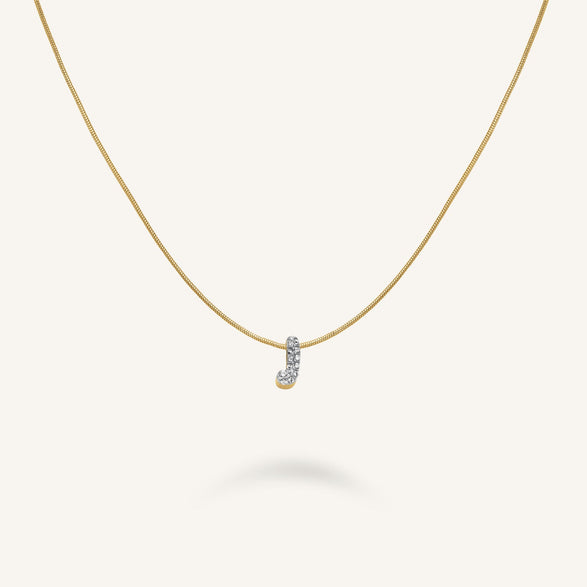 rosefield Crystal Letter J Necklace