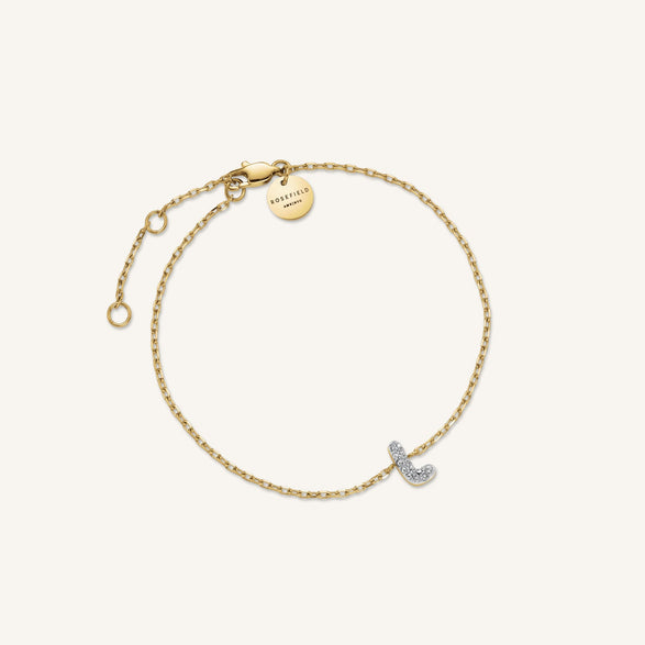 rosefield Crystal Letter L Bracelet
