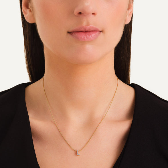 Rosefield Crystal Letter L Necklace