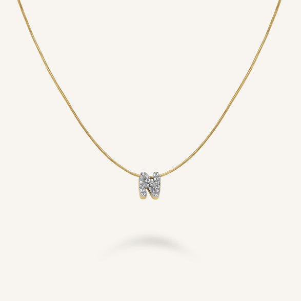 rosefield Crystal Letter N Necklace