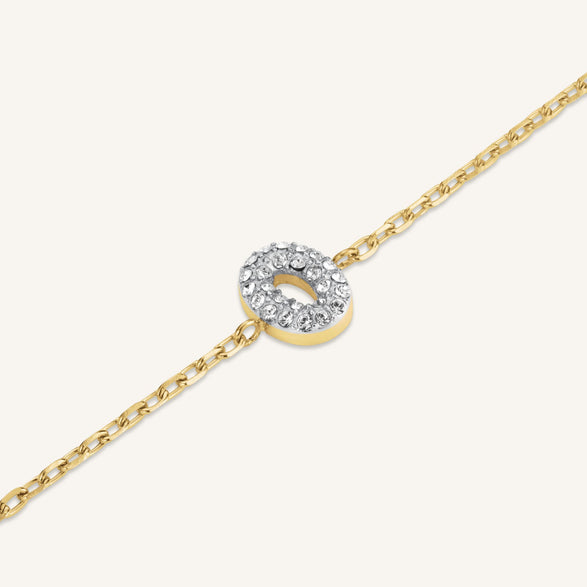 Rosefield Crystal Letter O Bracelet