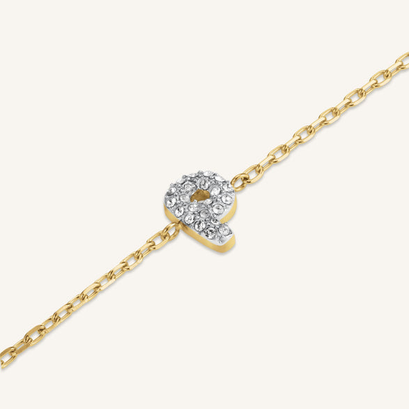Rosefield Crystal Letter P Bracelet