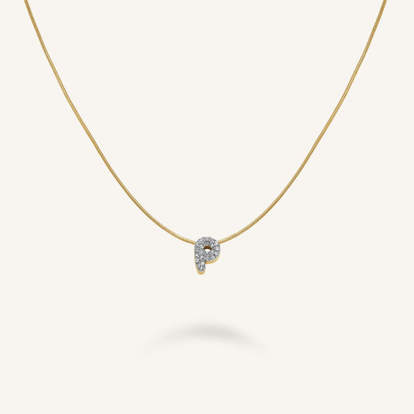 rosefield Crystal Letter P Necklace