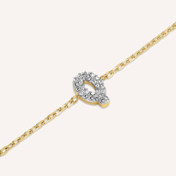 Rosefield Crystal Letter Q Bracelet