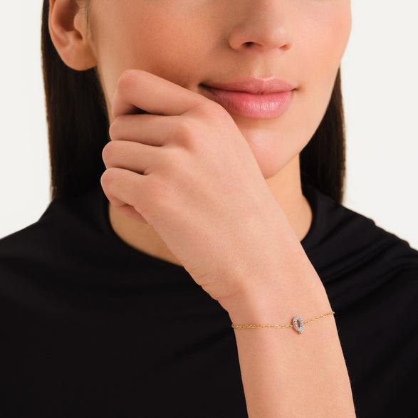 Rosefield Crystal Letter Q Bracelet