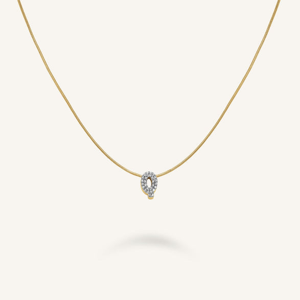 rosefield Crystal Letter Q Necklace