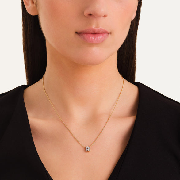 Rosefield Crystal Letter R Necklace