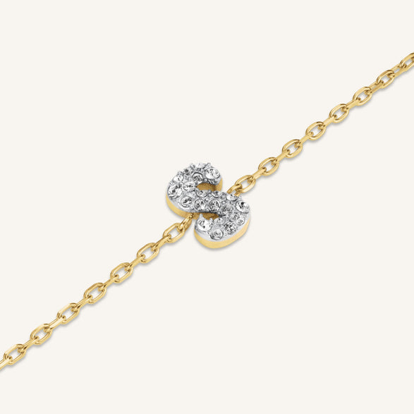 Rosefield Crystal Letter S Bracelet