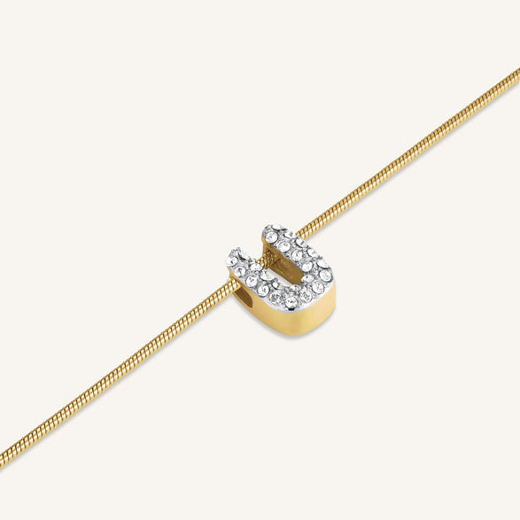 Rosefield Crystal Letter U Necklace