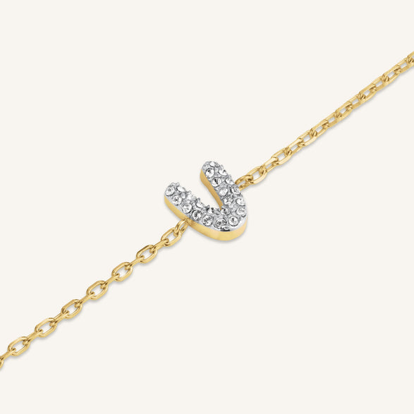 Rosefield Crystal Letter V Bracelet