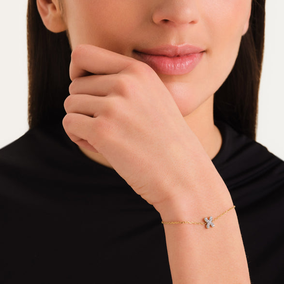 Rosefield Crystal Letter X Bracelet