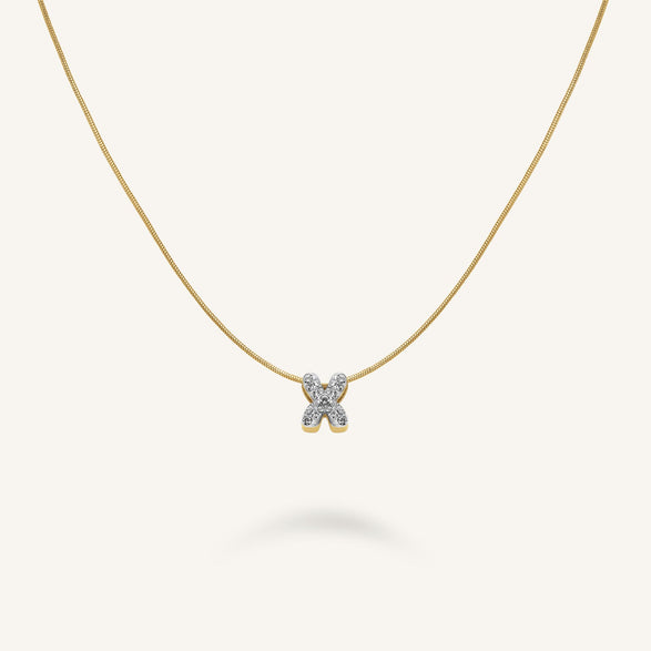 rosefield Crystal Letter X Necklace