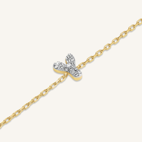 Rosefield Crystal Letter Y Bracelet